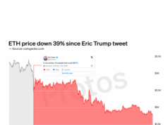 ETH down 39% since Eric Trump tweet