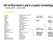 All of Burwick Law’s crypto investigations and lawsuits