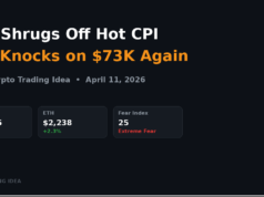 BTC Shrugs Off Hot CPI and Pushes $73K – Daily Crypto Trading Idea (April 11 2026)