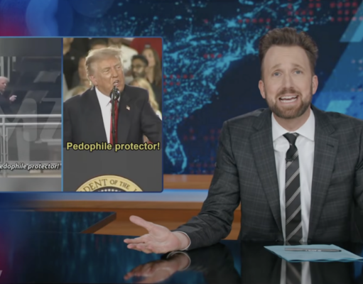 ‘Daily Show’ reacts to Trump being called a ‘pedophile protector’ during speech