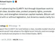 Saylor and Strategy Officially Back CLARITY Act for US Crypto