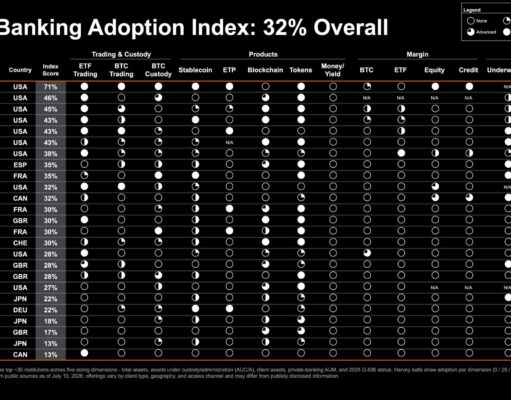 Strategy Launches Bitcoin Bank Adoption Index With 32% Overall Score