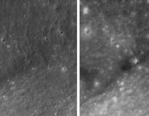 Here Are the First Images of the Crater Left on the Moon by SpaceX’s Rocket