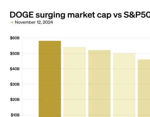CHART: Dogecoin market cap now greater than 60% of S&P 500
