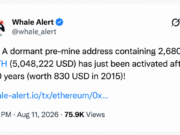 Ethereum’s Oldest Whales Wake up as Millions Leave Deep Storage