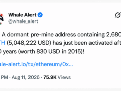 Ethereum’s Oldest Whales Wake up as Millions Leave Deep Storage