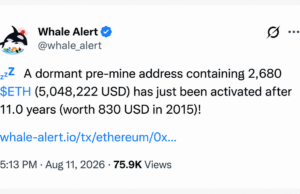 Ethereum’s Oldest Whales Wake up as Millions Leave Deep Storage