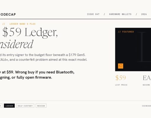 Is the $59 Ledger Enough?