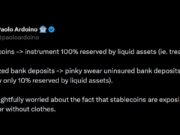 Tether CEO Slams BIS Over Tokenized Bank Deposit Push