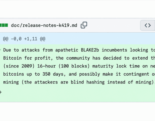BLAKE2b Bitcoin Fork Wants Miners to Wait 45 Days to Touch Their Coins – Bitcoin News