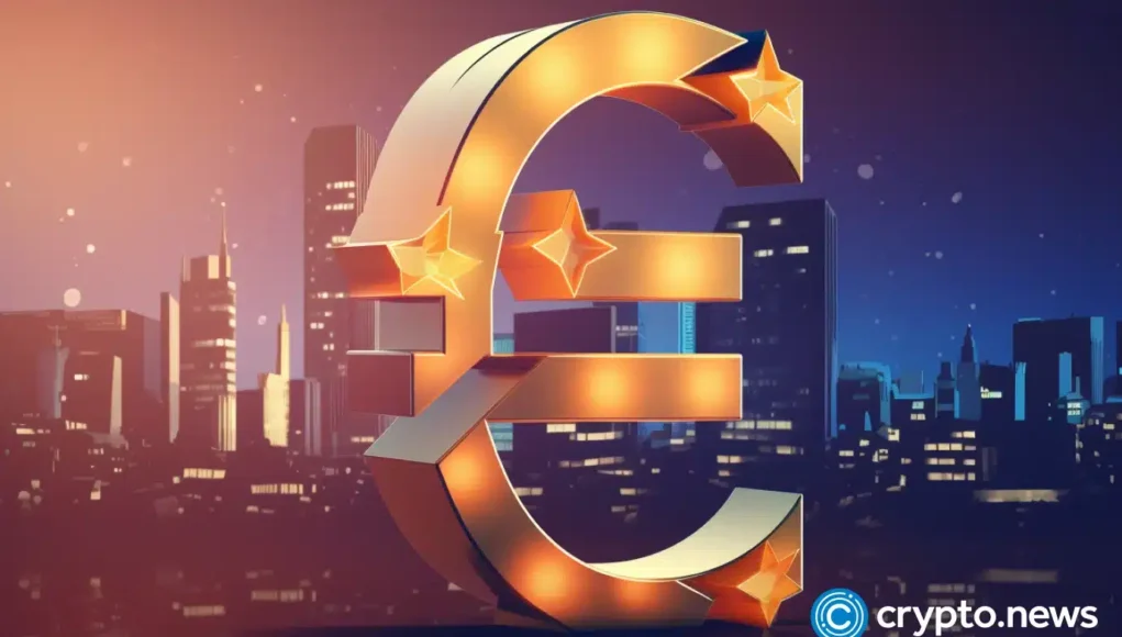 crypto-news-euro-currency-sign-side-view-city-background-bright-light-low-poly-style02-v5.2.webp