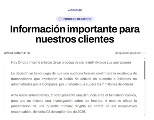 Orionx Halts Operations After Audit Uncovers $7M Financial Hole