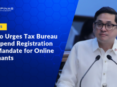 Aquino Urges Tax Bureau to Suspend Registration Seal Mandate for Online Merchants
