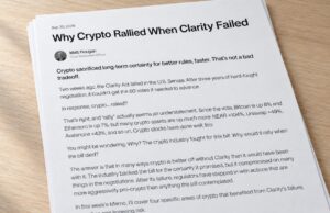 4 Crypto Sectors Gained From CLARITY Act Failure, Bitwise Says