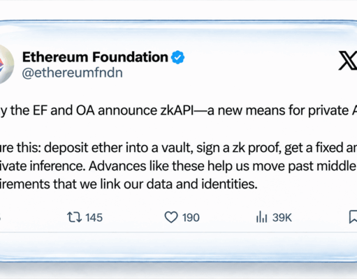 Ethereum’s zkAPI Gives AI Payments a Privacy Cloak With a Catch – Bitcoin News